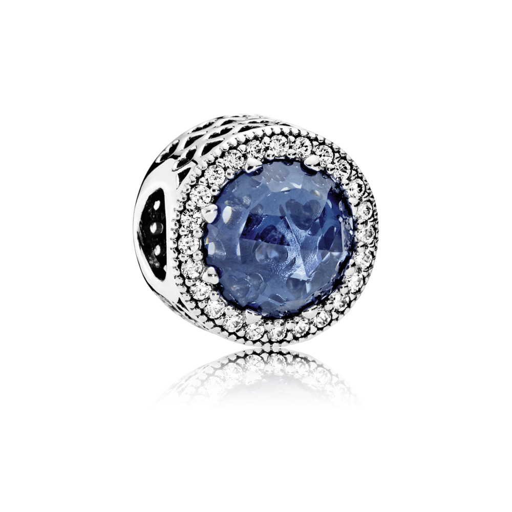 Bille scintillante,cristal bleu lune cz incolores - 791725NMB - Pandora