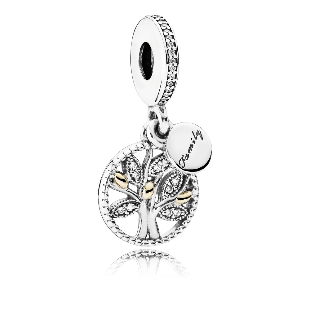 Bille arbre généalogique scintillant, cz incolores - 791728CZ - Pandora