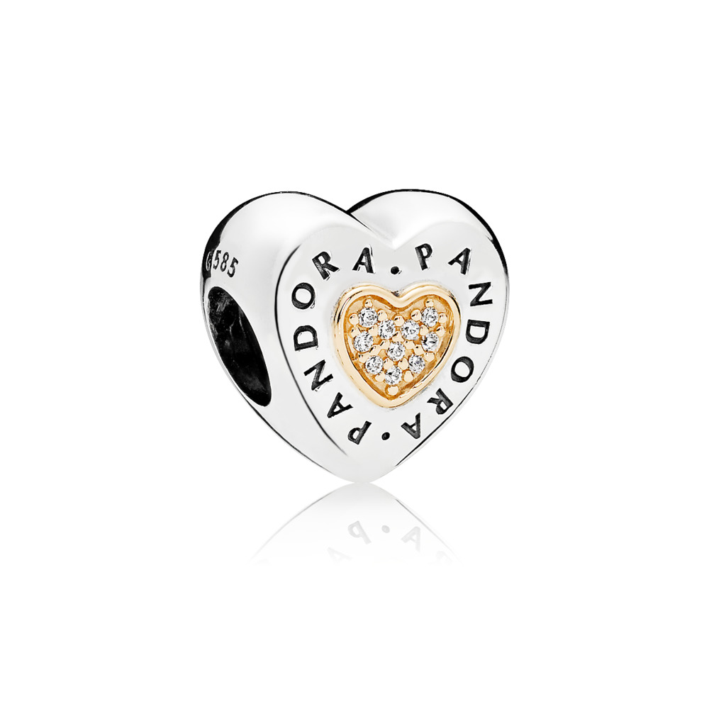 Coeur signature de pandora cz incolore - 796233CZ - Pandora