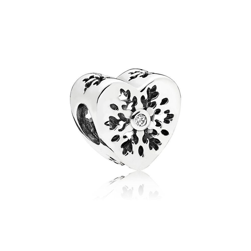 Bille coeur en flocon, cz incolore - 796359CZ - Pandora