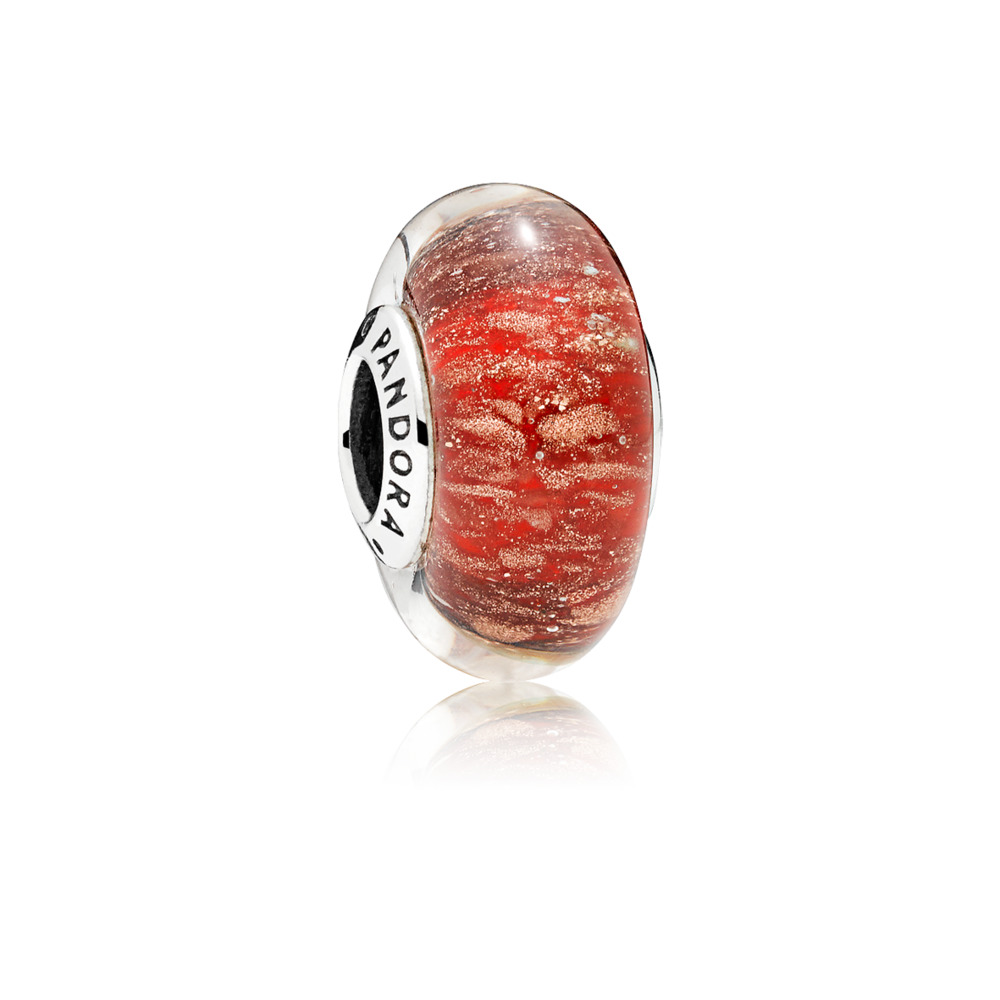 Bille verre scintillant rouge - 796366 - Pandora