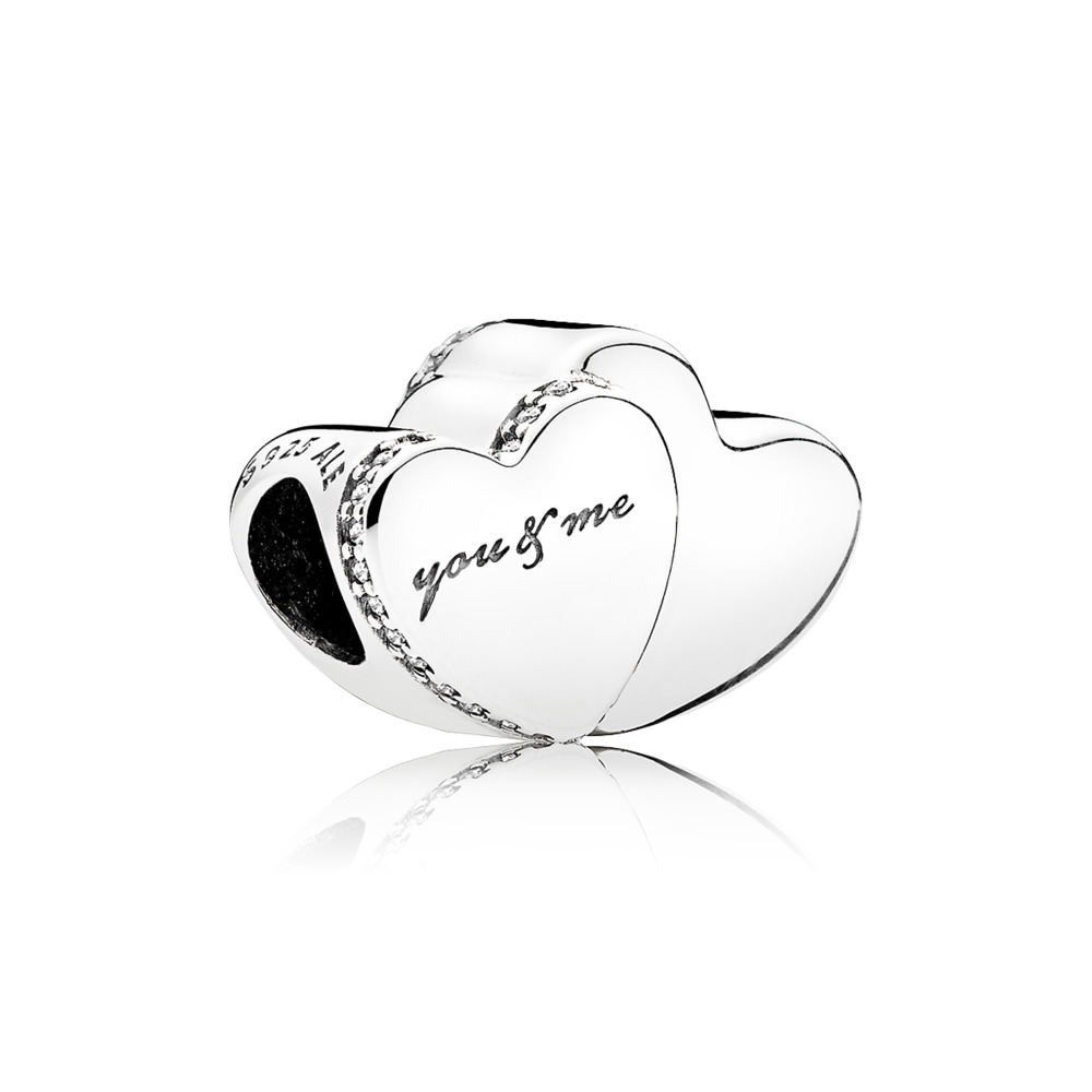 Bille coeur double avec zircon - 796560CZ - Pandora