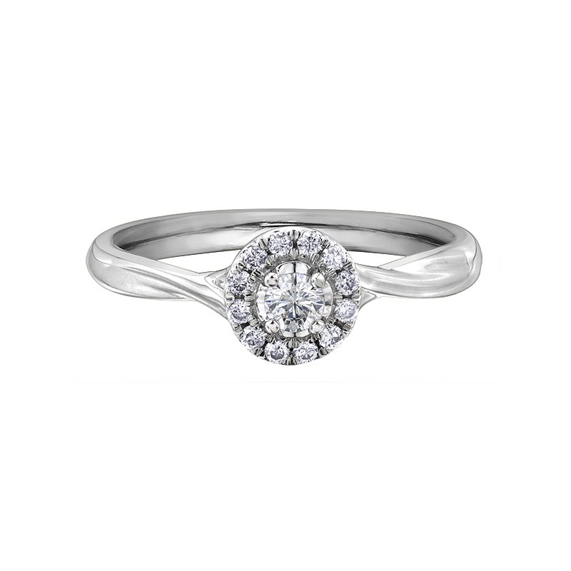 Bague blanc, 20 pts dia can certificat - AM363W20 - Corona