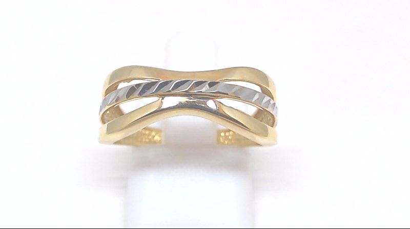 Bague en or 2 tons avec petits motifs Bague en or 2 tons avec petits motifs