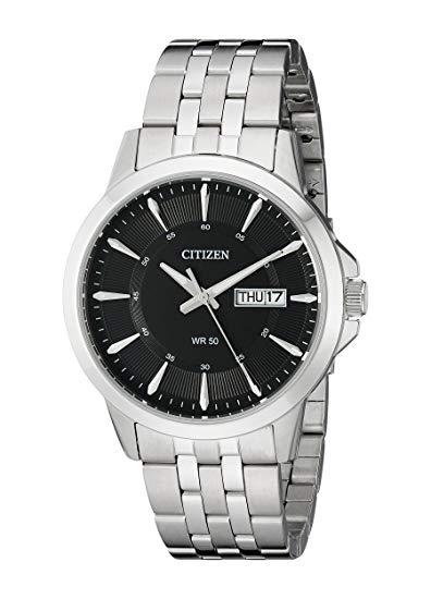Montre acier inoxydable, fond noir