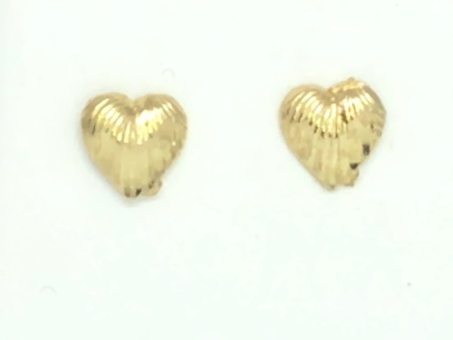 Boucles oreilles fixes or jaune coeur Boucles oreilles fixes or jaune coeur