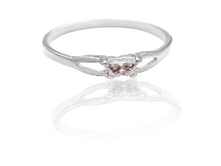 Bague argent, avril, zircon - BR-AP-S - B Fly