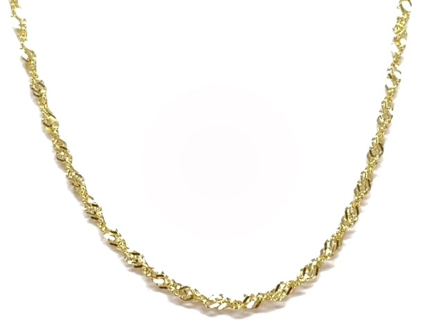 Chaîne singapour, or jaune 10 carats - C0.90J-14 - Exclusivités