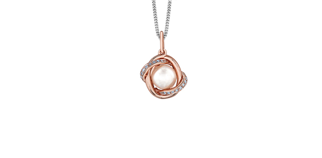 Pend 2 tons rose perle 6.5 mm 7 pts dia Pend 2 tons rose perle 6.5 mm 7 pts dia