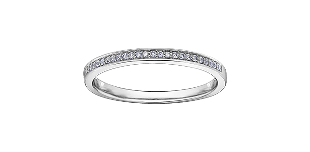 Semi-eternite or blanc avec 8 pts dia - DD7208 - Corona