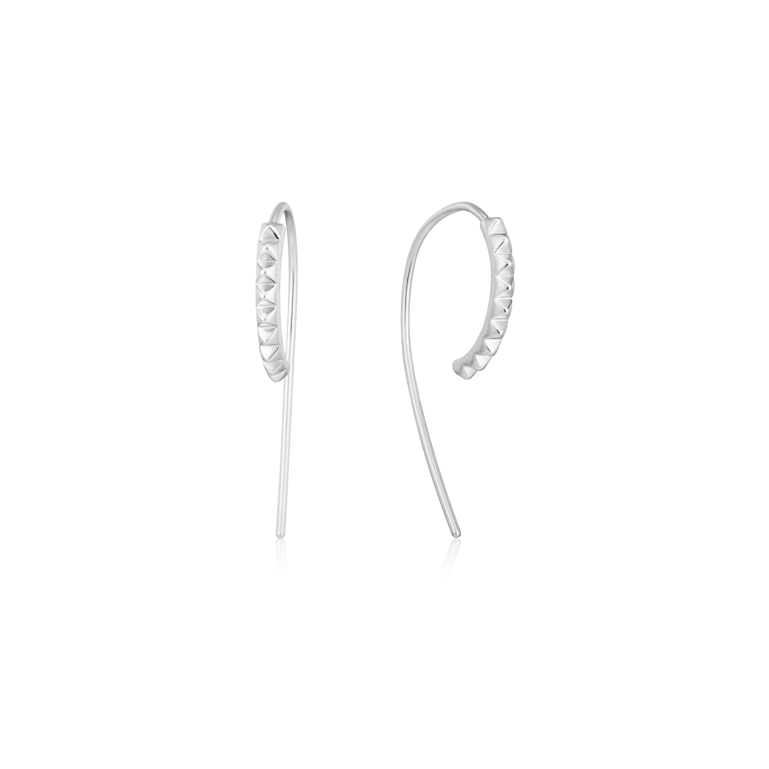 Boucles d'oreilles pendantes argent rhodié - E025-03H - Ania Haie