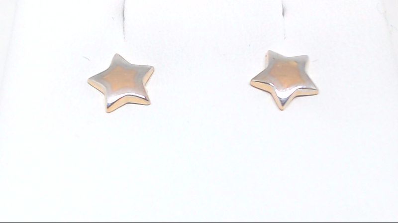 Boucles d'oreilles fixes étoiles, or 2 tons (rose/blanc) 10 carats - EAS-2979-2TR - Exclusivités