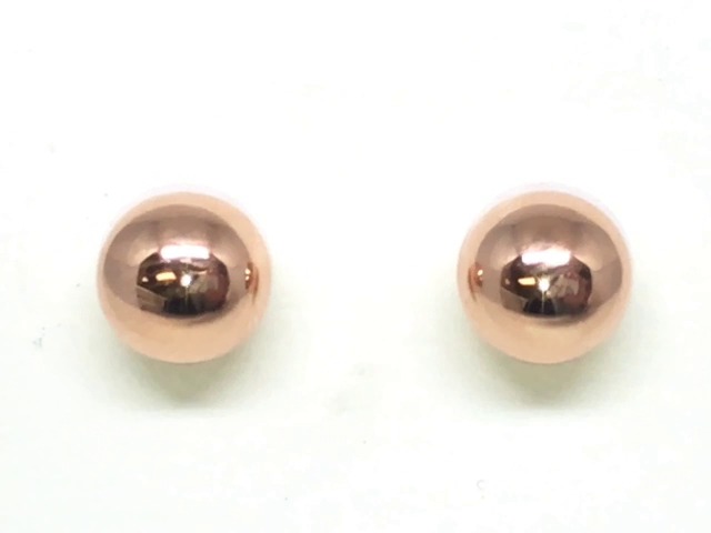 Boucles d'oreilles fixes boules, or rose 10 carats - ECH-2361-R-2 - Exclusivités