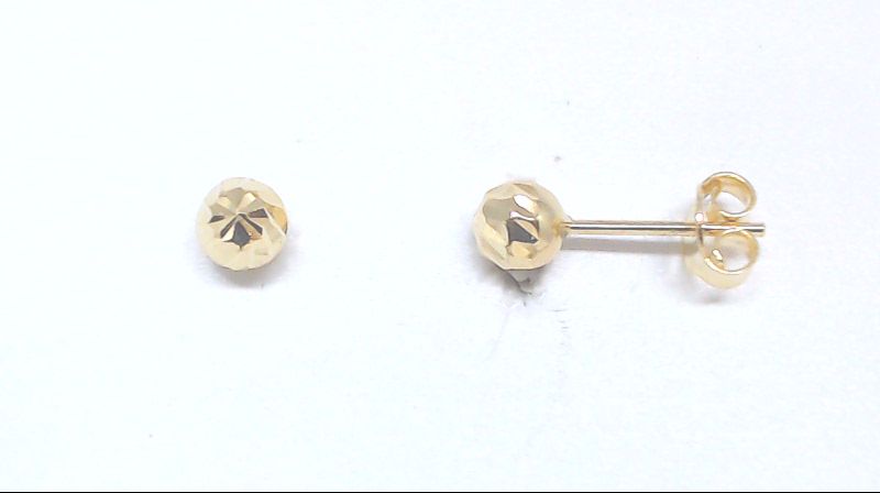 Boucles d'oreilles fixes boules texturées, or jaune 10 carats - ECH-2367-J - Exclusivités