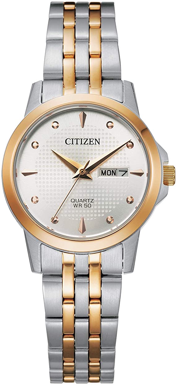 Montre acier inoxydable 2 tons (blanc/rose) - EQ0605-53A - Citizen