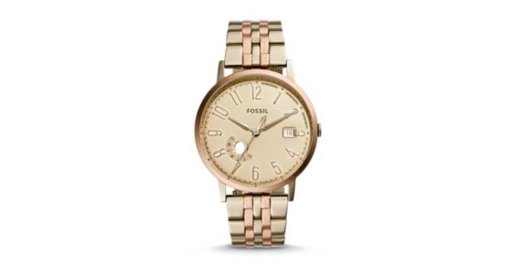 Women's pink steel watch