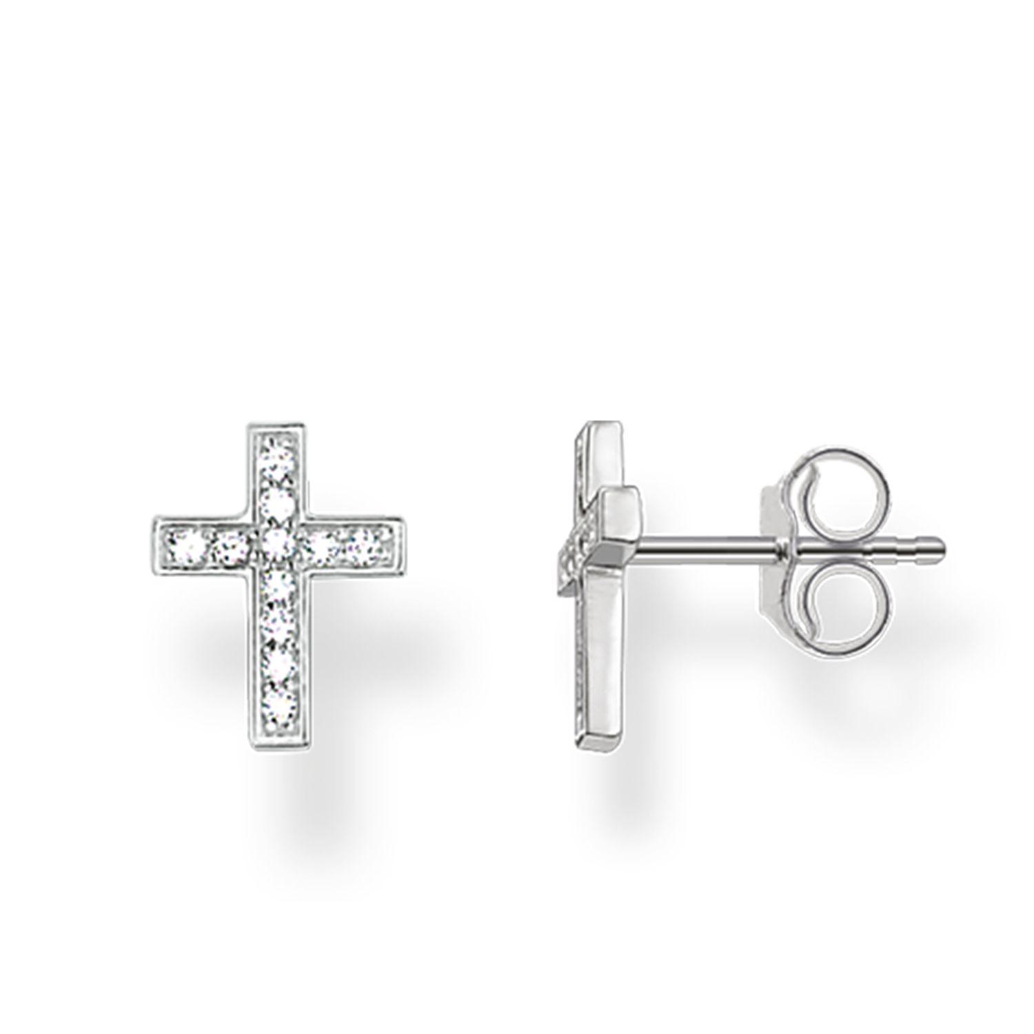 Bo fixe croix .925 et zircons Bo fixe croix .925 et zircons