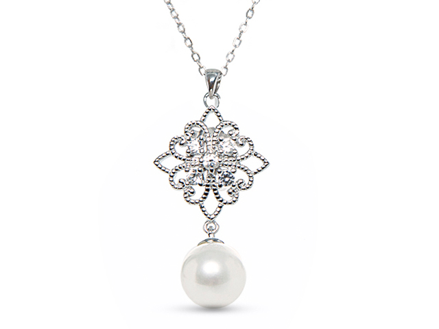 Pendentif argent perle eau douce 7-8 mm - JF56612W18-1 - Nishi Pearls