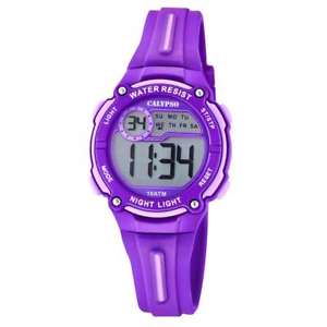 Montre numérique pour enfant rose/mauve