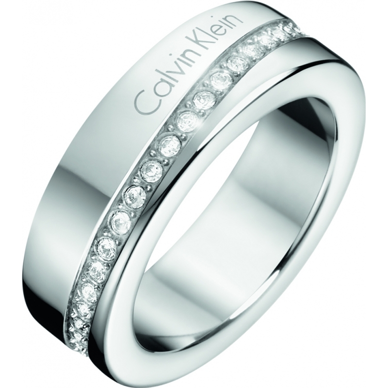 Bague femme en acier avec cristaux gr 8 Bague femme en acier avec cristaux gr 8