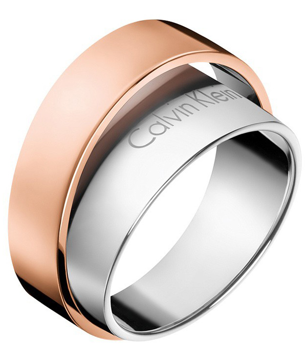 Bague femme acier 2 tons rose gr 6 - KJ5ZPR200106 - Calvin Klein