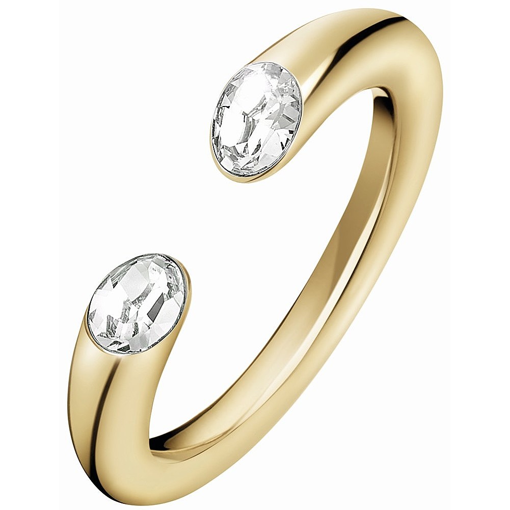 Bague acier doré zircons gr: 6 Bague acier doré zircons gr: 6