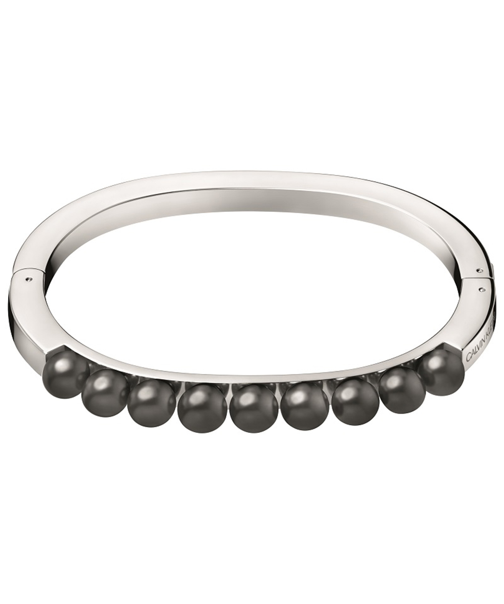 Bracelet rigide en acier avec perles - KJAKMD04010S - Calvin Klein