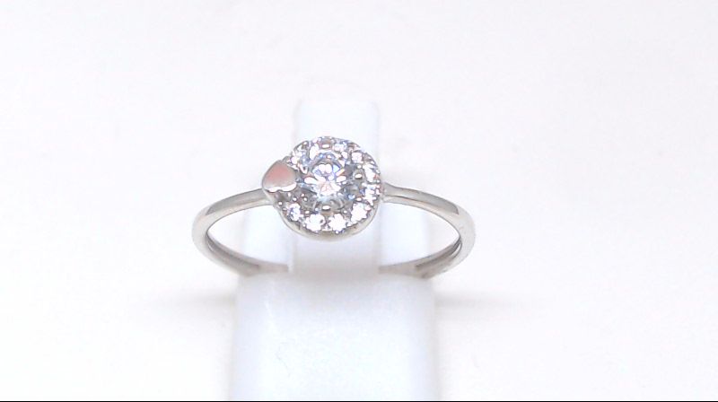 Bague en or blanc avec zircons