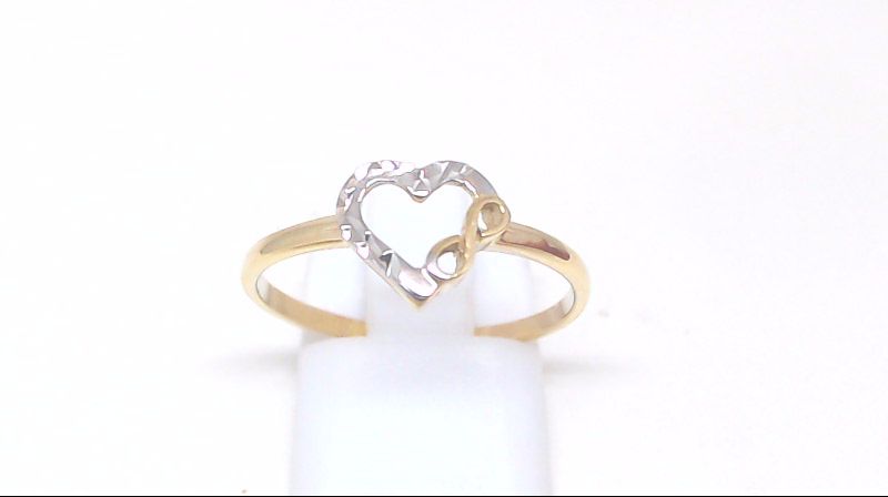 Bague coeur infini or 2 tons (jaune/blanc)