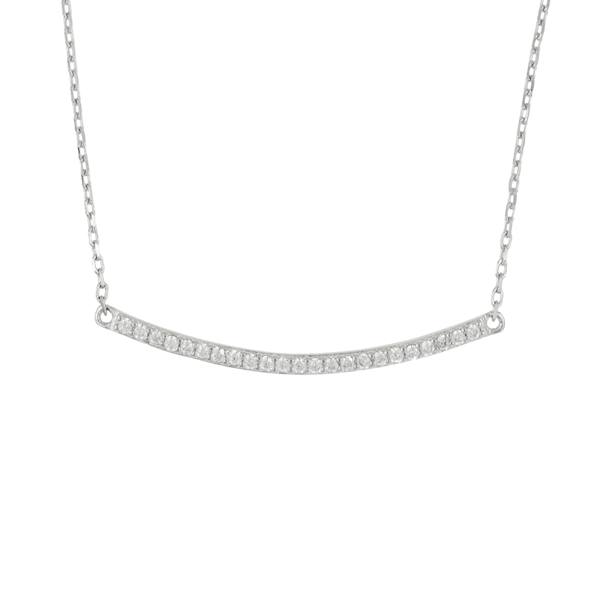 Collier argent, zircons - N4370 - Création Gl