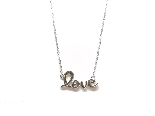 Collier love, argent - N4418 - Création Gl