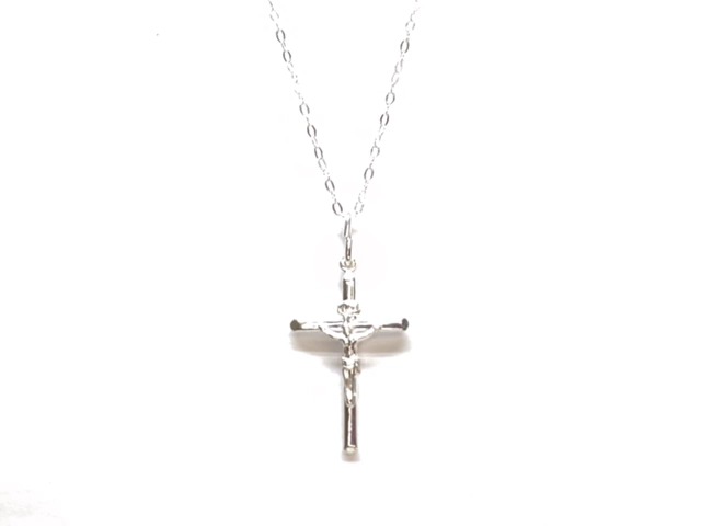 Pendentif croix, argent - N4467 - Création Gl