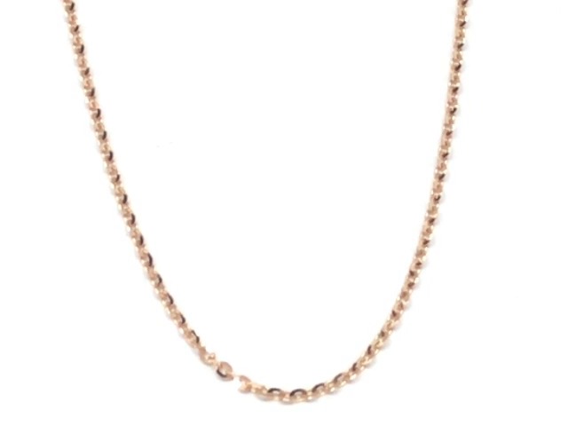 Chaîne rolo, or rose 10 carats