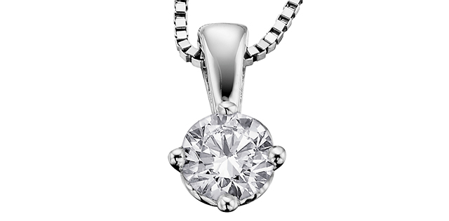 Pend or blanc, 17 pts dia can certificat - PP2067W-17CX - Corona
