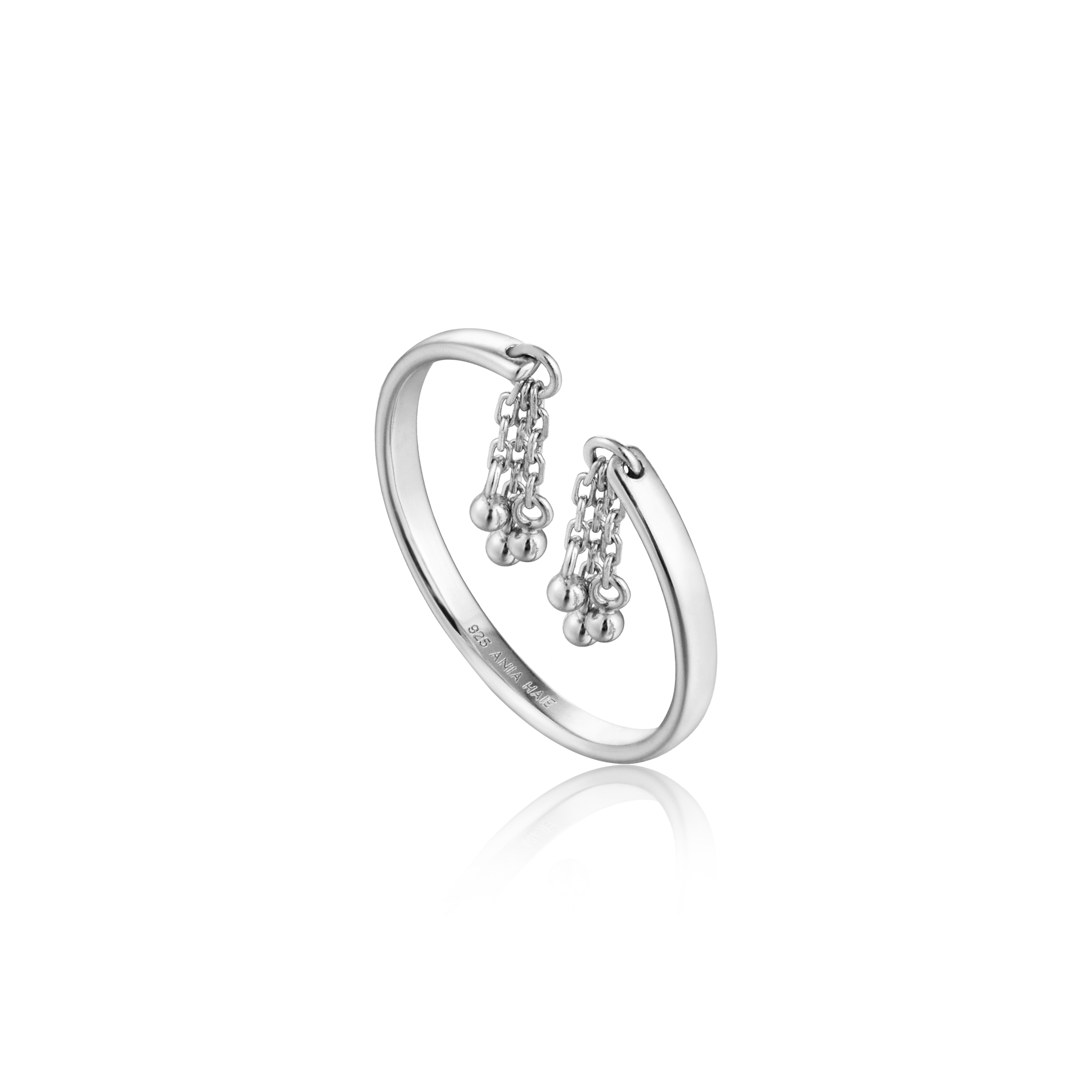 Bague ajustable argent rhodié - R013-02H - Ania Haie