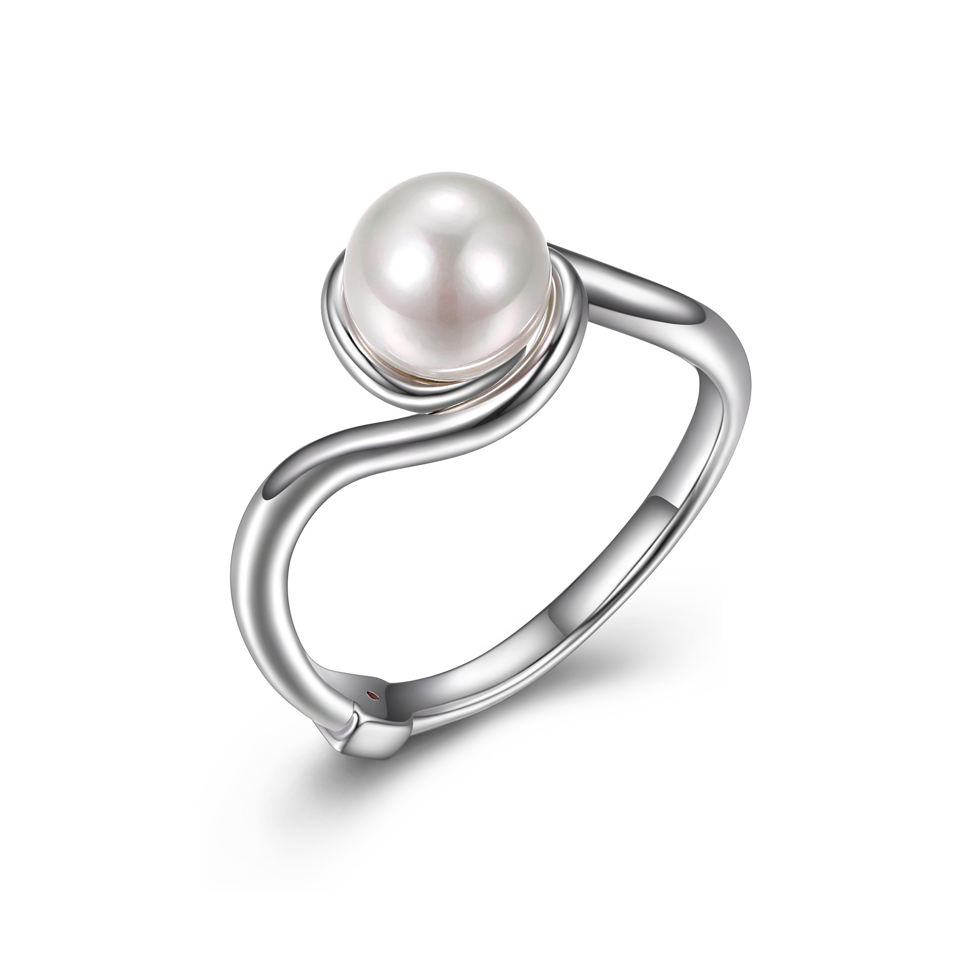 Bague argent et perle gr: 7 Bague argent et perle gr: 7