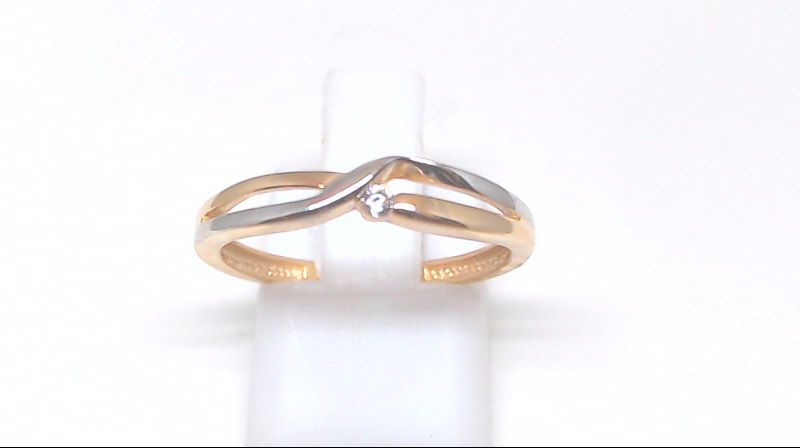 Bague en or 2 tons rose avec un zircon