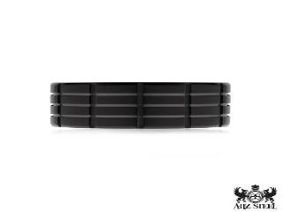 Jonc homme acier plaqué noir gr: 10 Jonc homme acier plaqué noir gr: 10