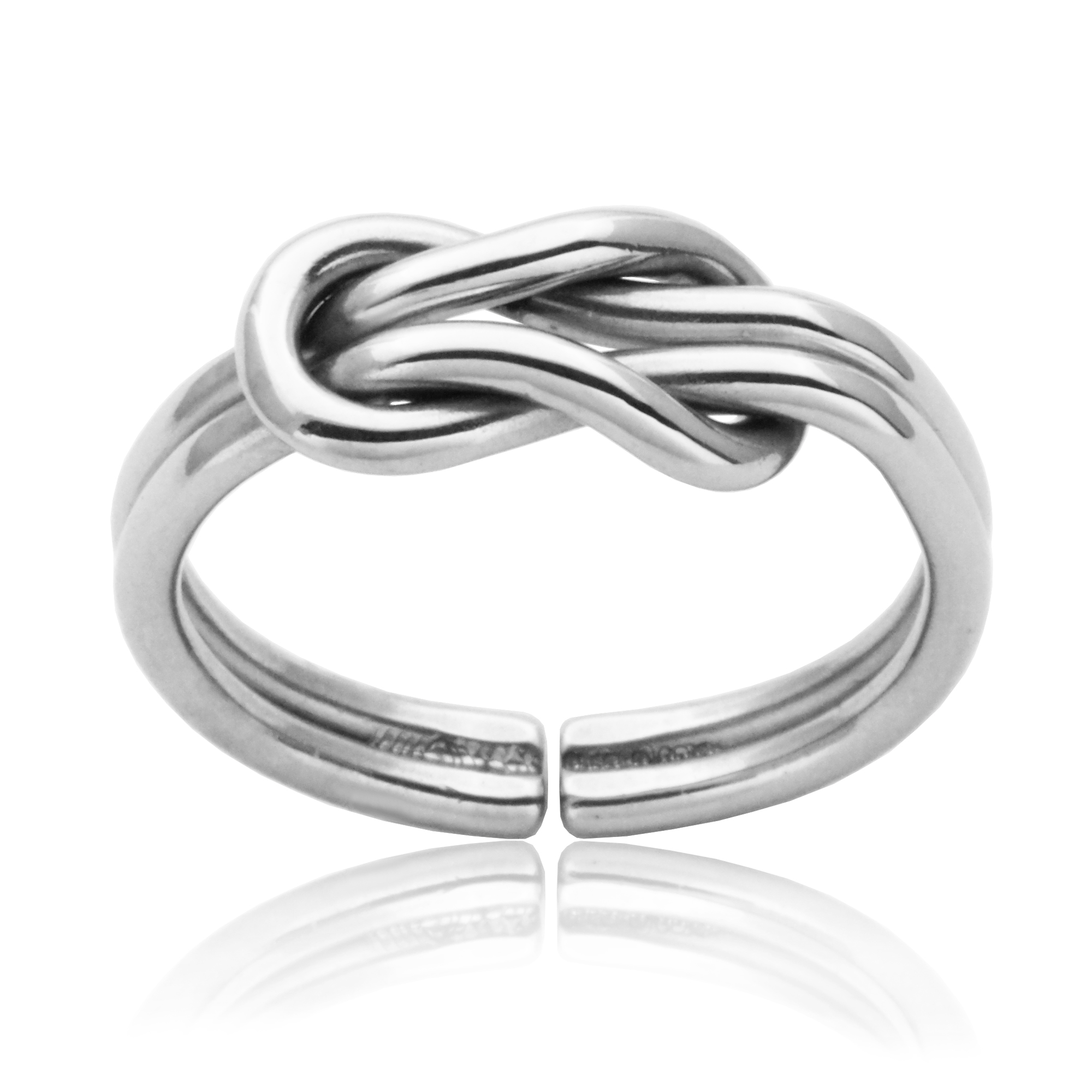 Bague entrelacée en acier Bague entrelacée en acier
