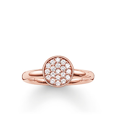 Bague en argent rosé avec zircons - TR20504161454 - Thomas Sabo