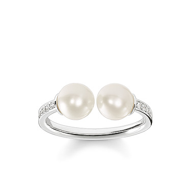 Bague perle et c.z en argent - TR20781671456 - Thomas Sabo