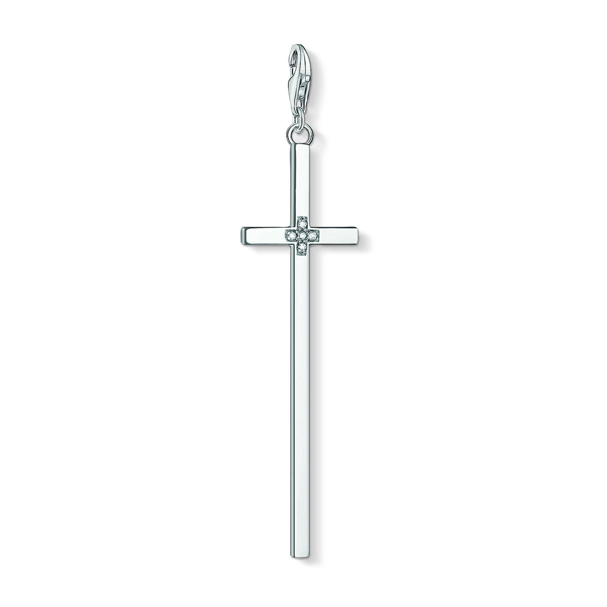 Charm croix, argent, zircons - Y0027-051-14 - Thomas Sabo