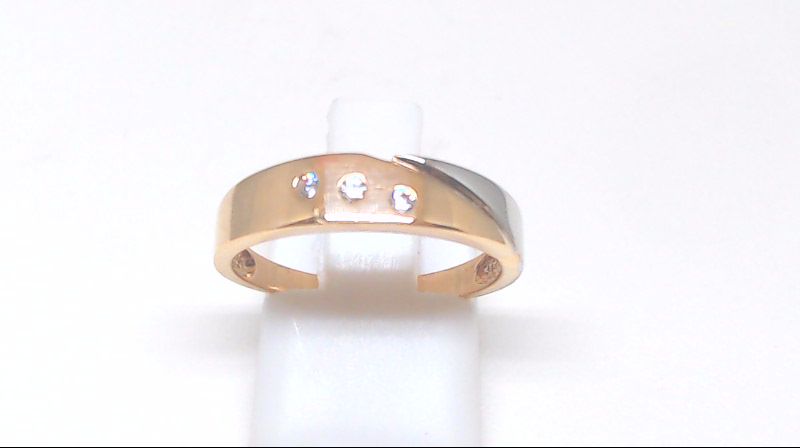 Bague or 2 tons (rose/blanc) 10 carats, zircons incolores - YZ-0674 - Exclusivités